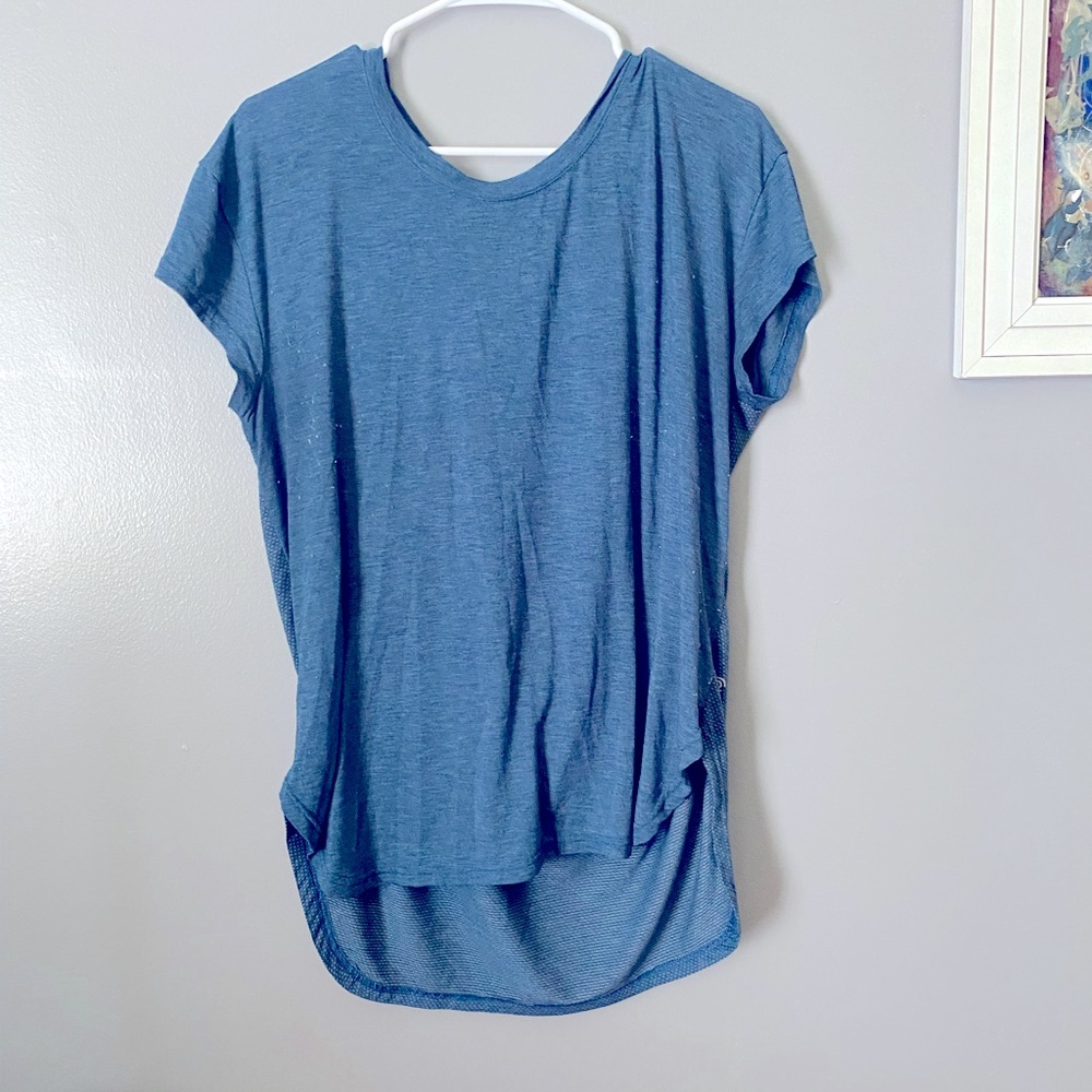 Blue athletic tee